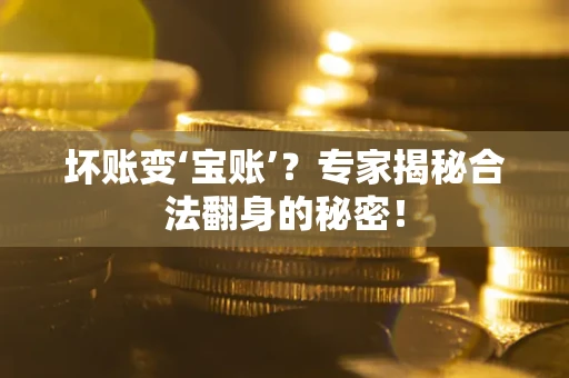 济南坏账变‘宝账’？专家揭秘合法翻身的秘密！