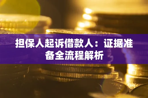 济南担保人起诉借款人：证据准备全流程解析
